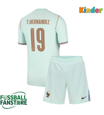 Frankreich Theo Hernandez #19 Replik Auswärtstrikot Kinder WM 2026 Kurzarm (+ Kurze Hosen)